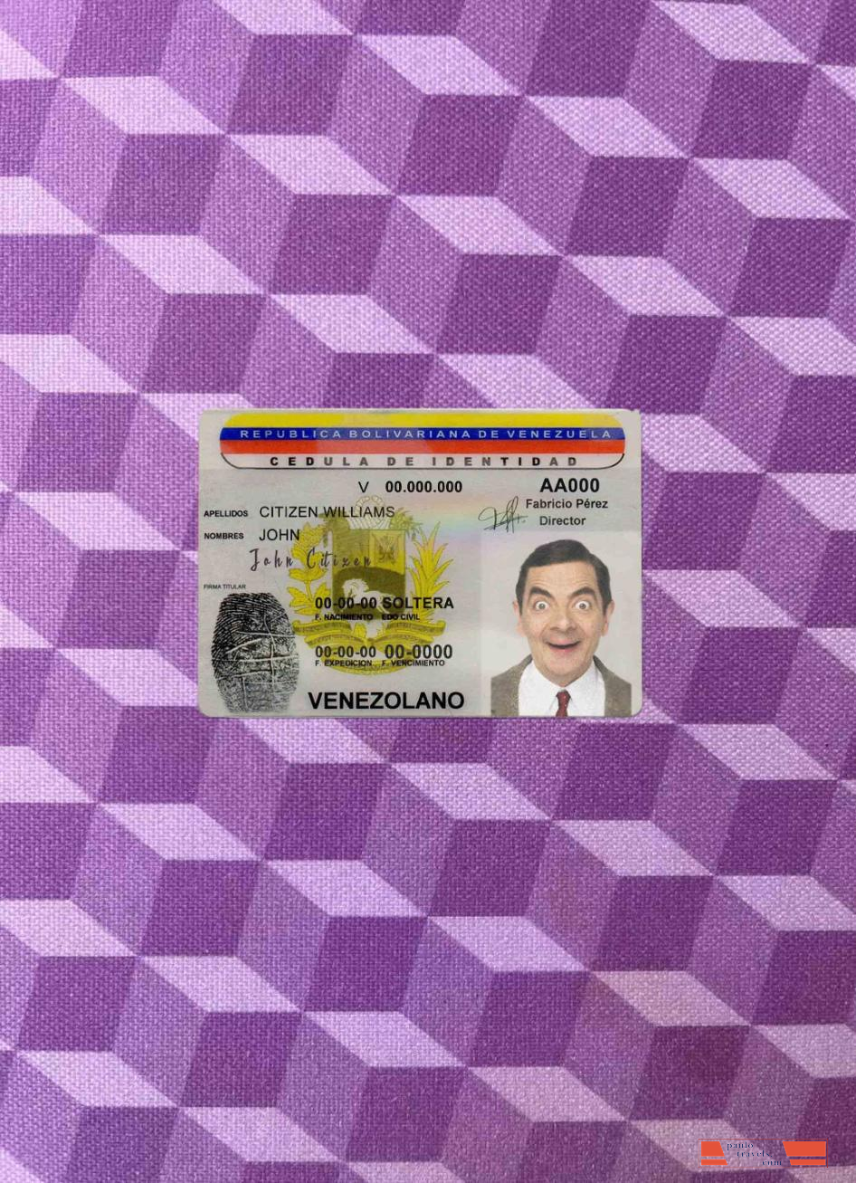 Venezuela ID photolook FRONT PSD template